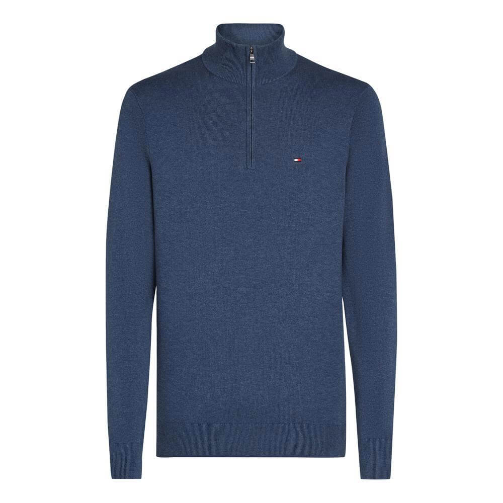 Tommy Hilfiger Flag Embroidery Quarter-Zip Jumper